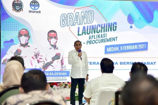 PDAM Tirtanadi Luncurkan Aplikasi e-Procurement, Gubernur Edy Rahmayadi Minta Kebutuhan Air Rakyat Terpenuhi